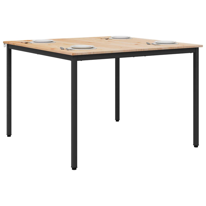 Tavolo da pranzo Naturale 110 x 110 x 75 cm Pino massello 892787