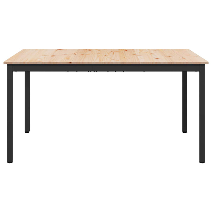 Tavolo da pranzo Naturale 140 x 80 x 75 cm Pino massello 892789