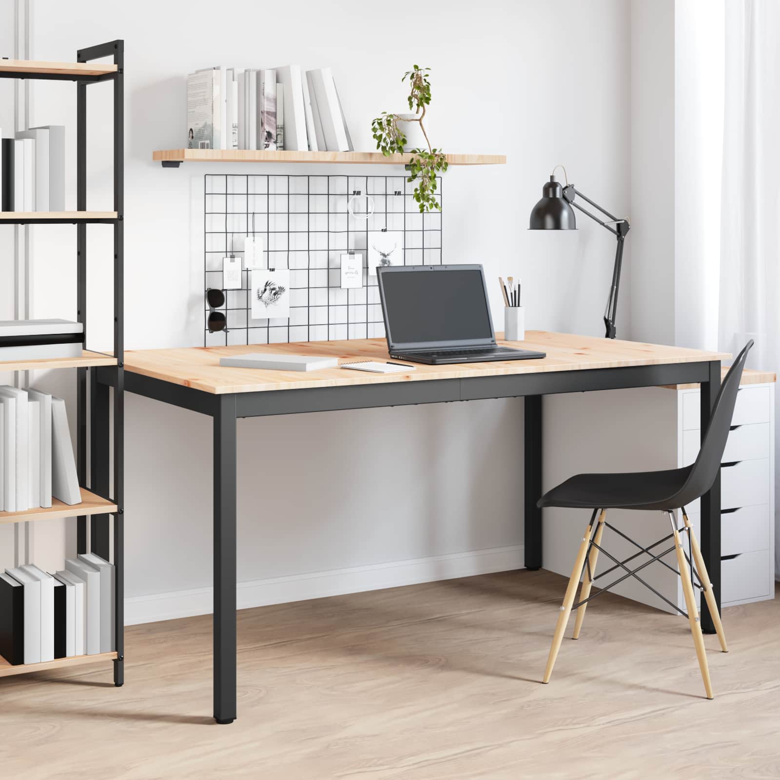 Tavolo da pranzo Naturale 150 x 90 x 75 cm Pino massello 892791