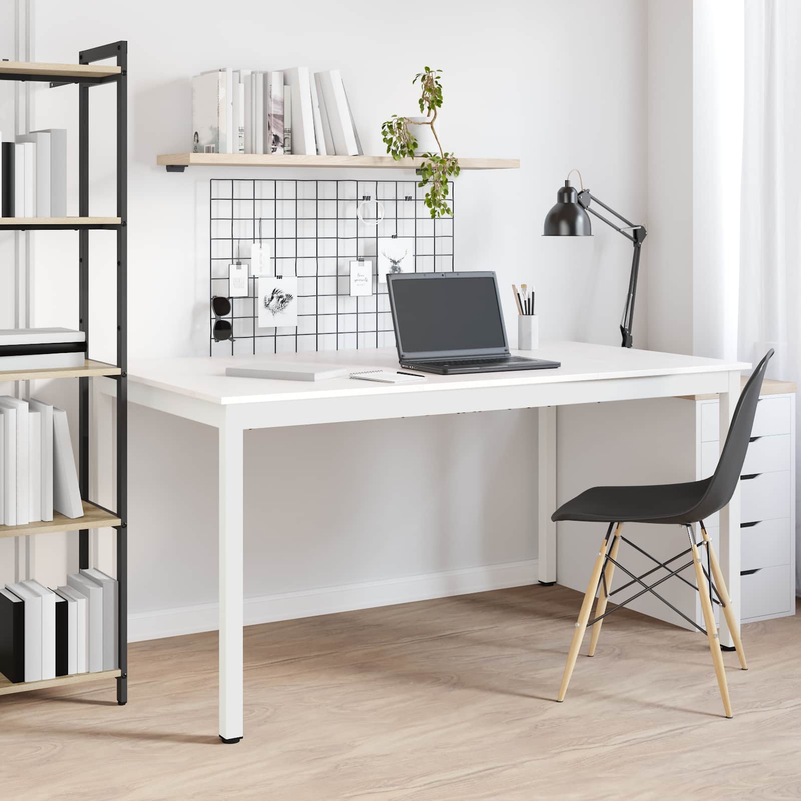 Tavolo da pranzo Bianco 150 x 90 x 75 cm Pino massello 892792