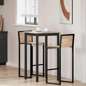 Tavolo da bar Naturale 60 x 60 x 105 cm Pino massello 892797