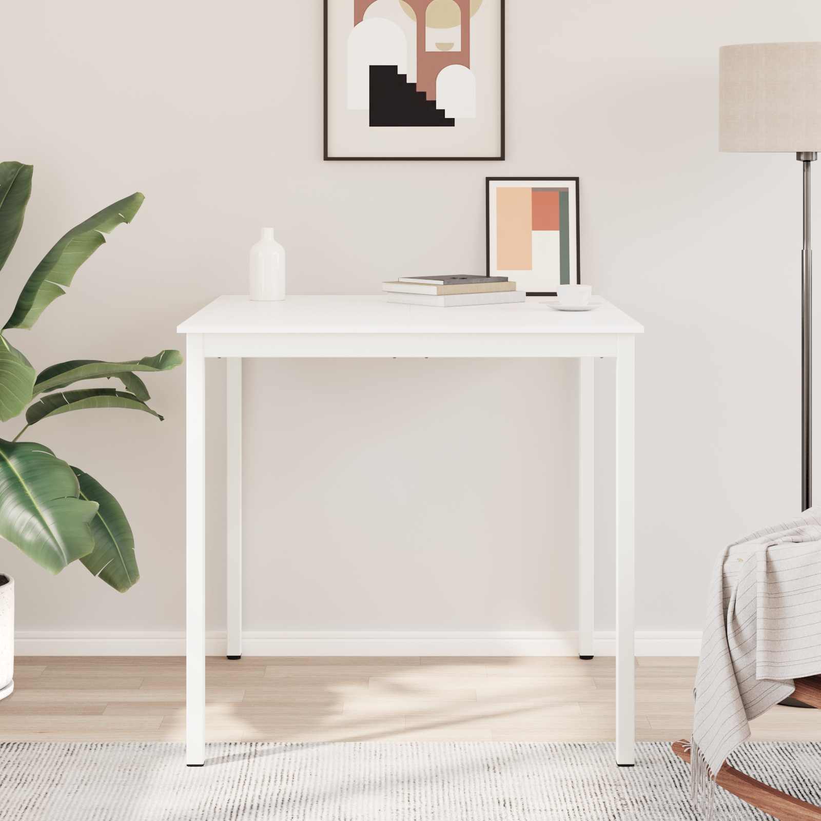 Tavolo da bar Bianco 110 x 55 x 105 cm Pino massello 892806