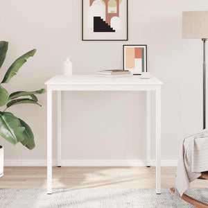 Tavolo da bar Bianco 110 x 55 x 105 cm Pino massello 892806