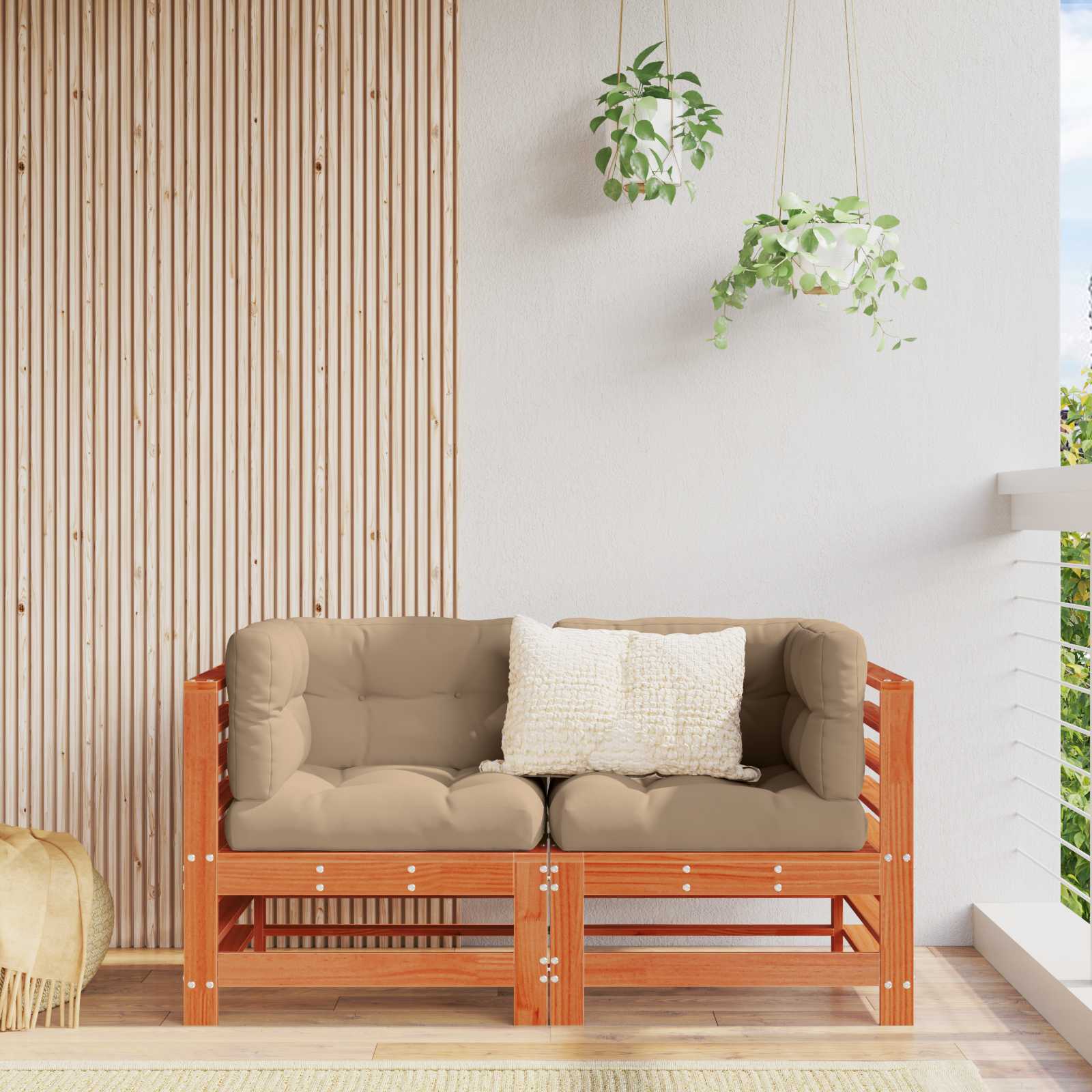Divano Angolare da Giardino Legno di pino massiccio 865556