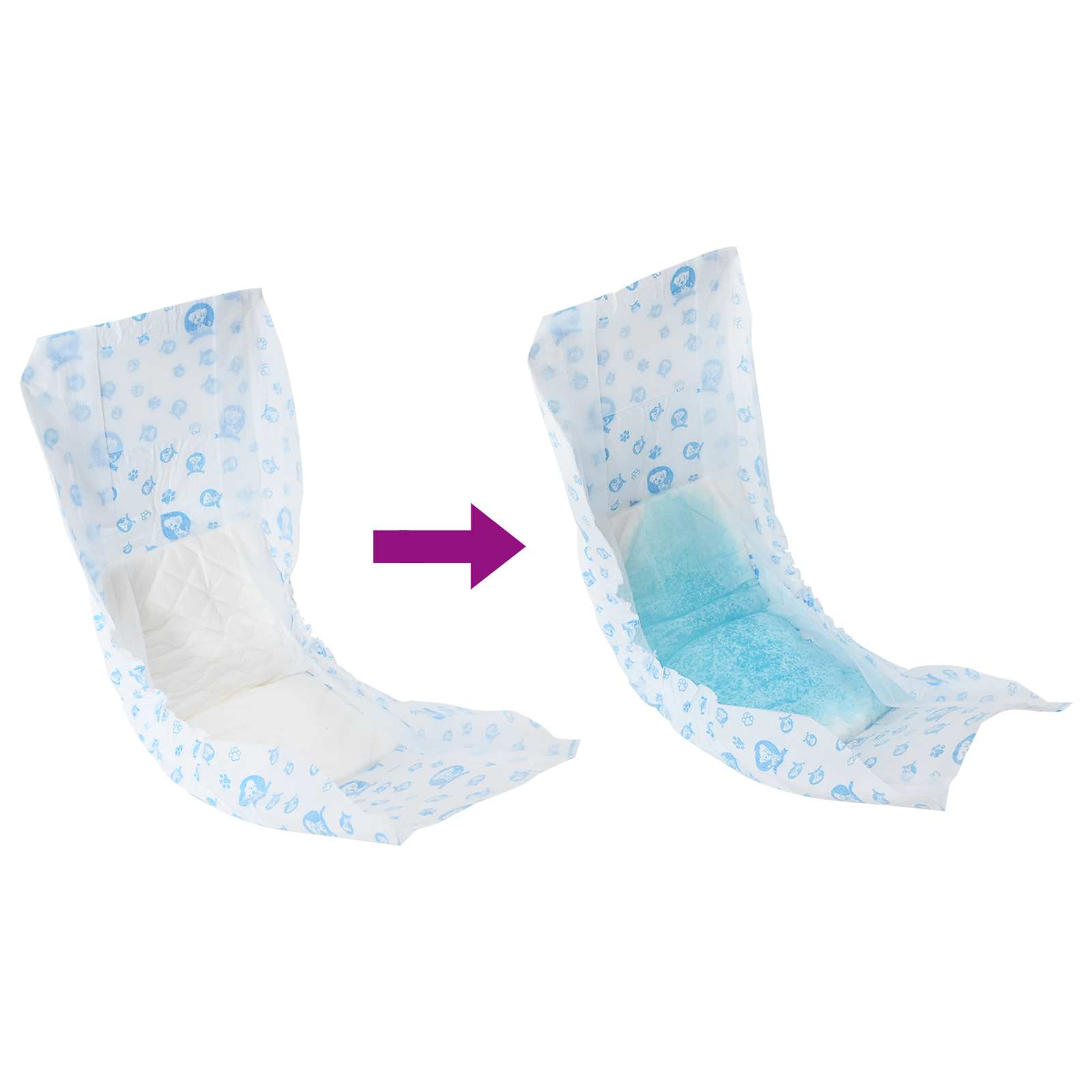 Pannolino usa e getta per cani maschi 30 pcs Bianco S 42025274