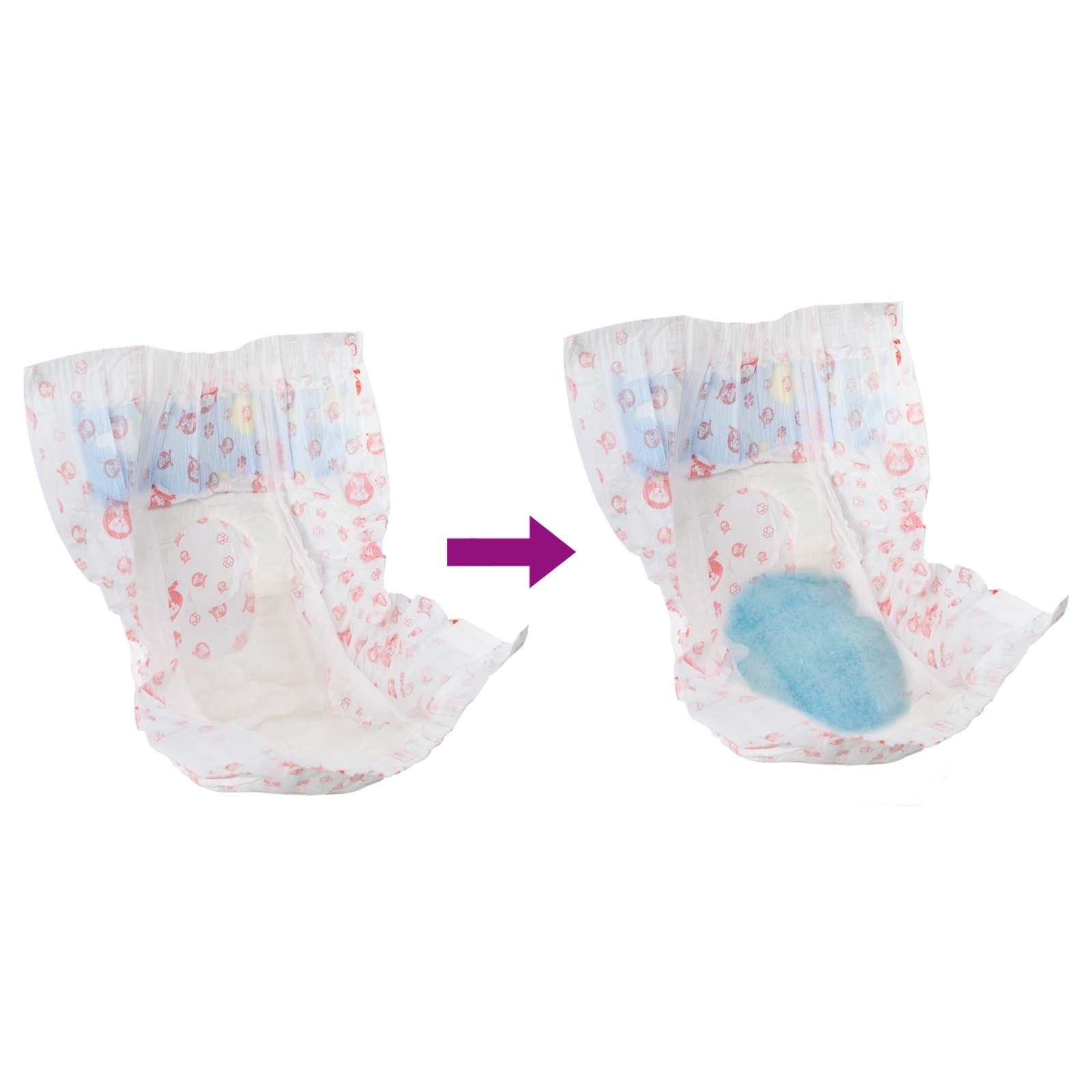 Pannolino usa e getta per cani femmina 50 pcs Bianco XS 42025283