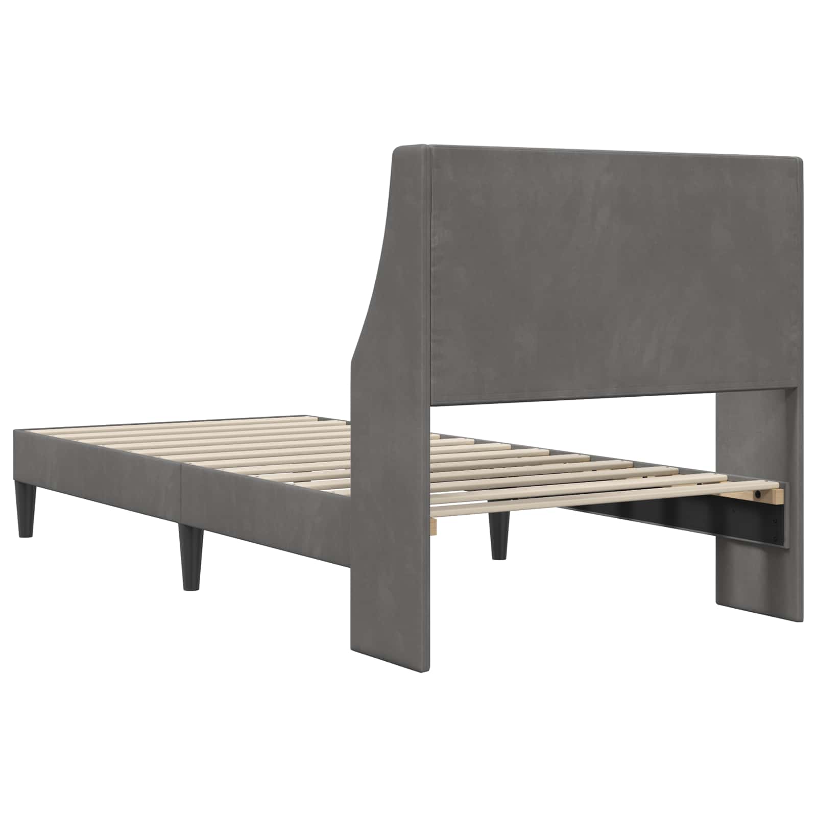 Struttura del letto con testiera Grigio scuro Velluto 3414664
