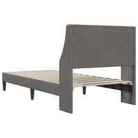 Struttura del letto con testiera Grigio scuro Velluto 3414664