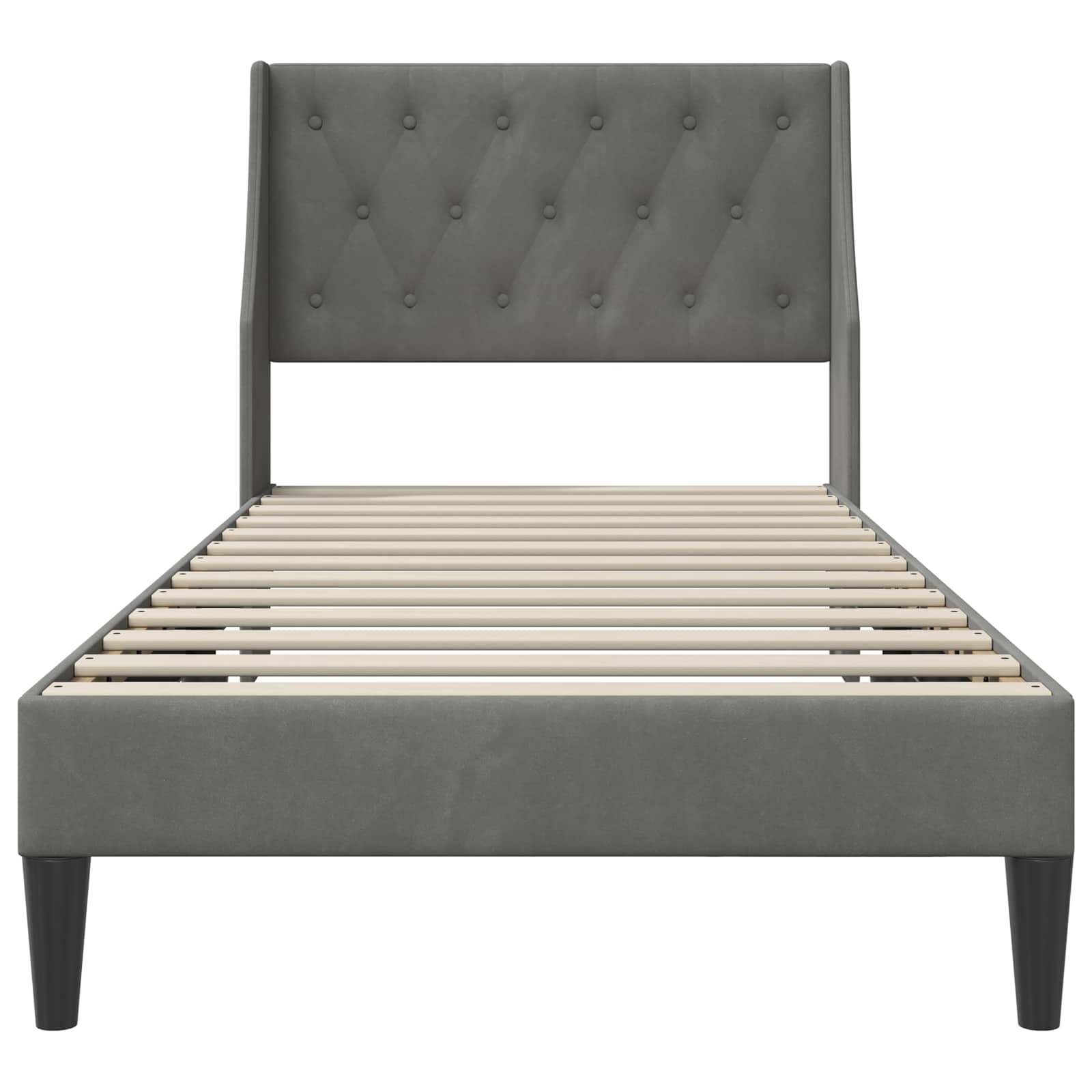 Struttura del letto con testiera Grigio scuro Velluto 3414664