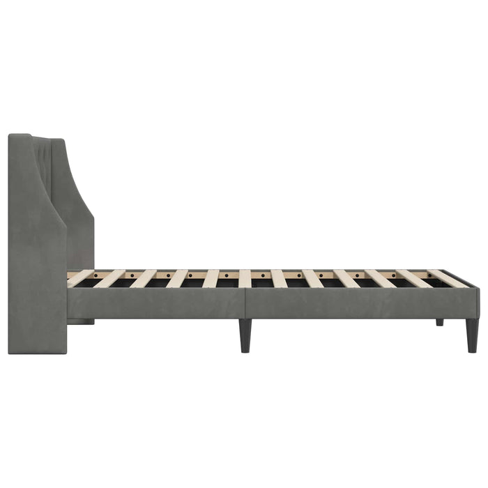 Struttura del letto con testiera Grigio scuro Velluto 3414664