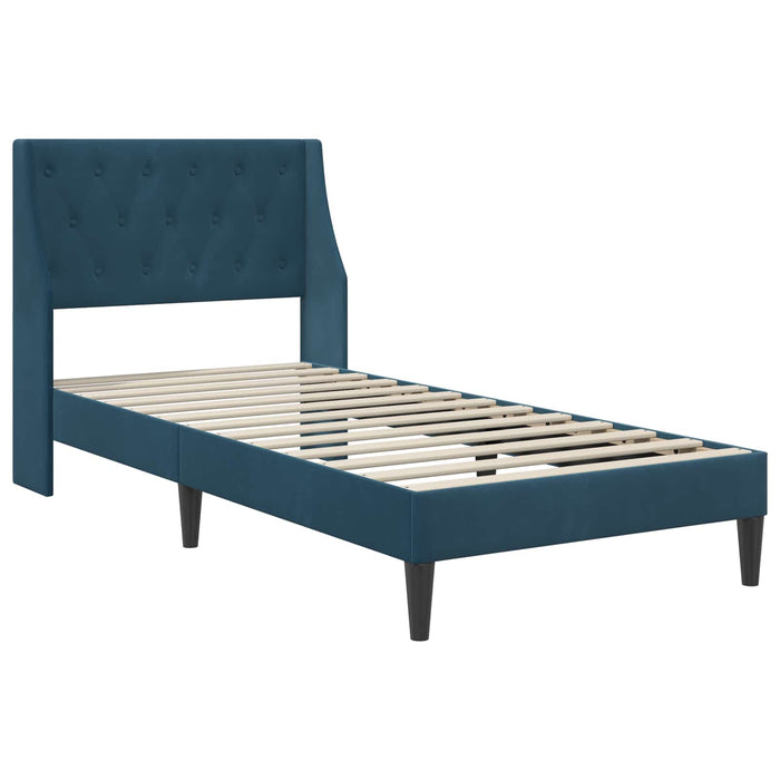 Struttura letto con materasso con testiera 2 pcs Blu Velluto 3414770