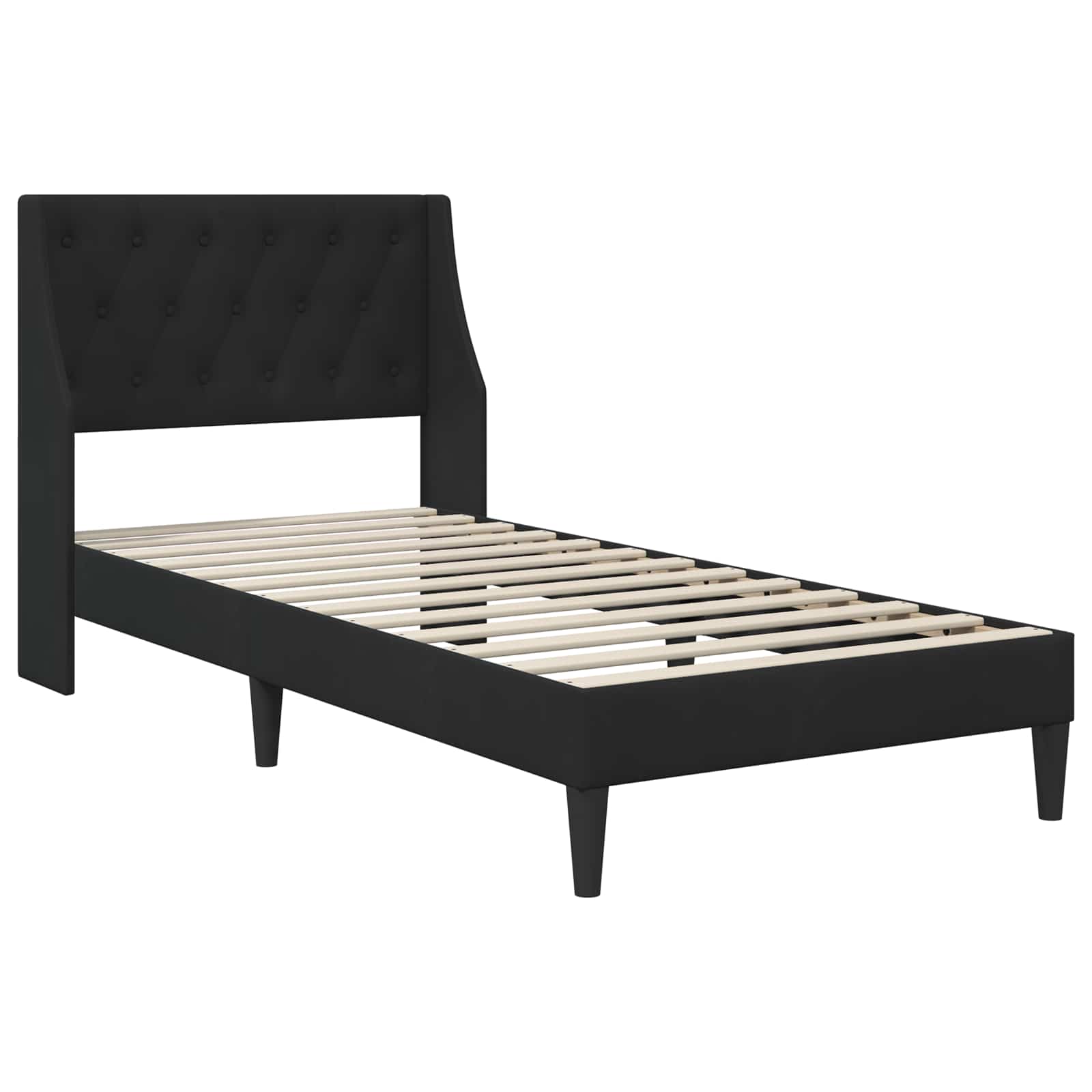 Struttura letto con materasso con testiera 2 pcs Nero Velluto 3414781