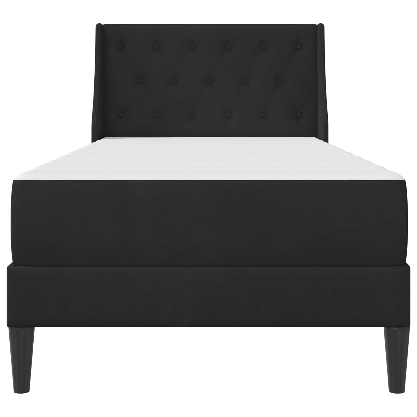 Struttura letto con materasso con testiera 2 pcs Nero Velluto 3414781