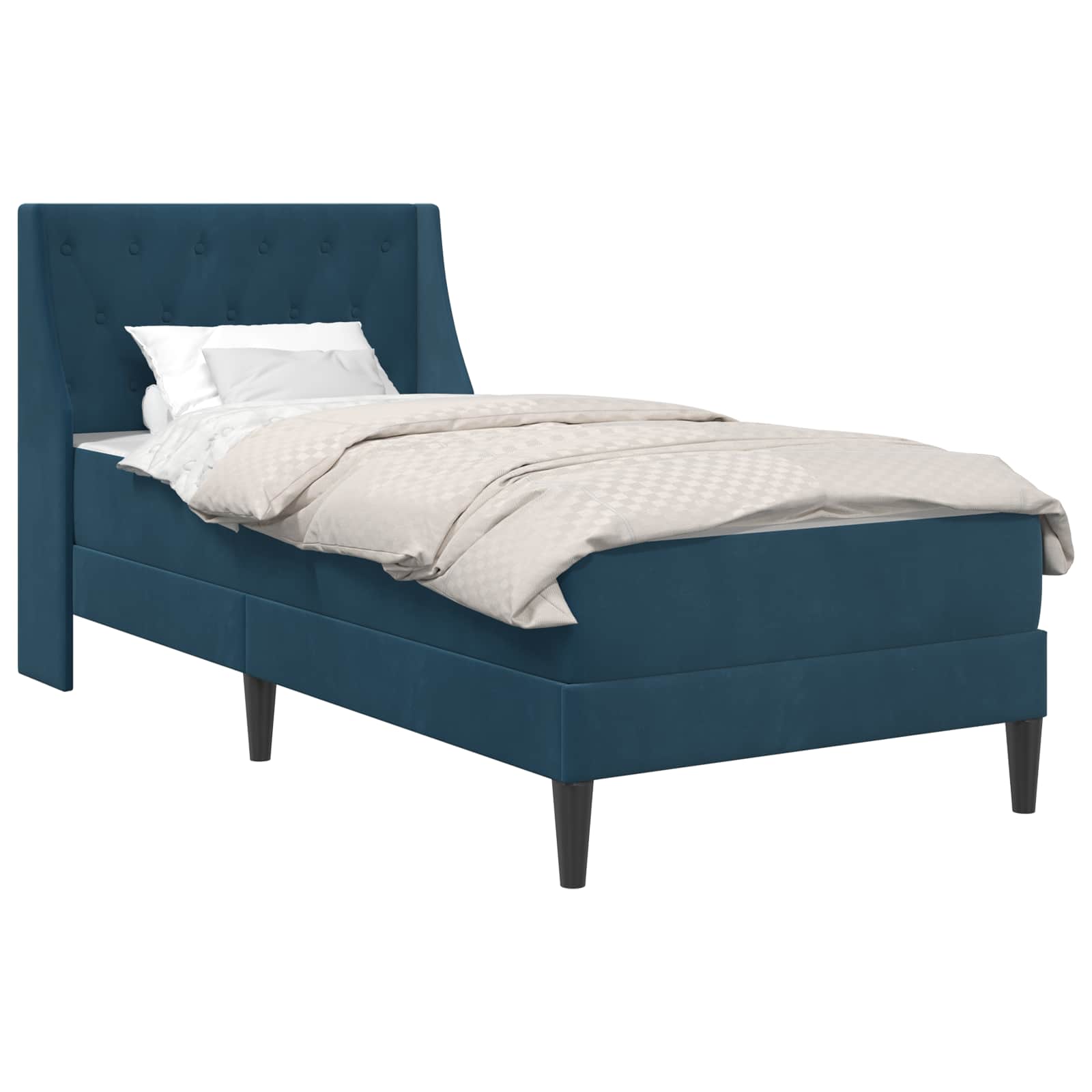 Struttura letto con materasso con testiera 2 pcs Blu Velluto 3414782