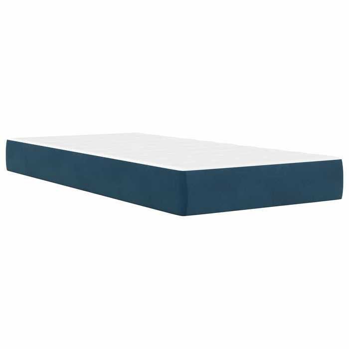 Struttura letto con materasso con testiera 2 pcs Blu Velluto 3414782