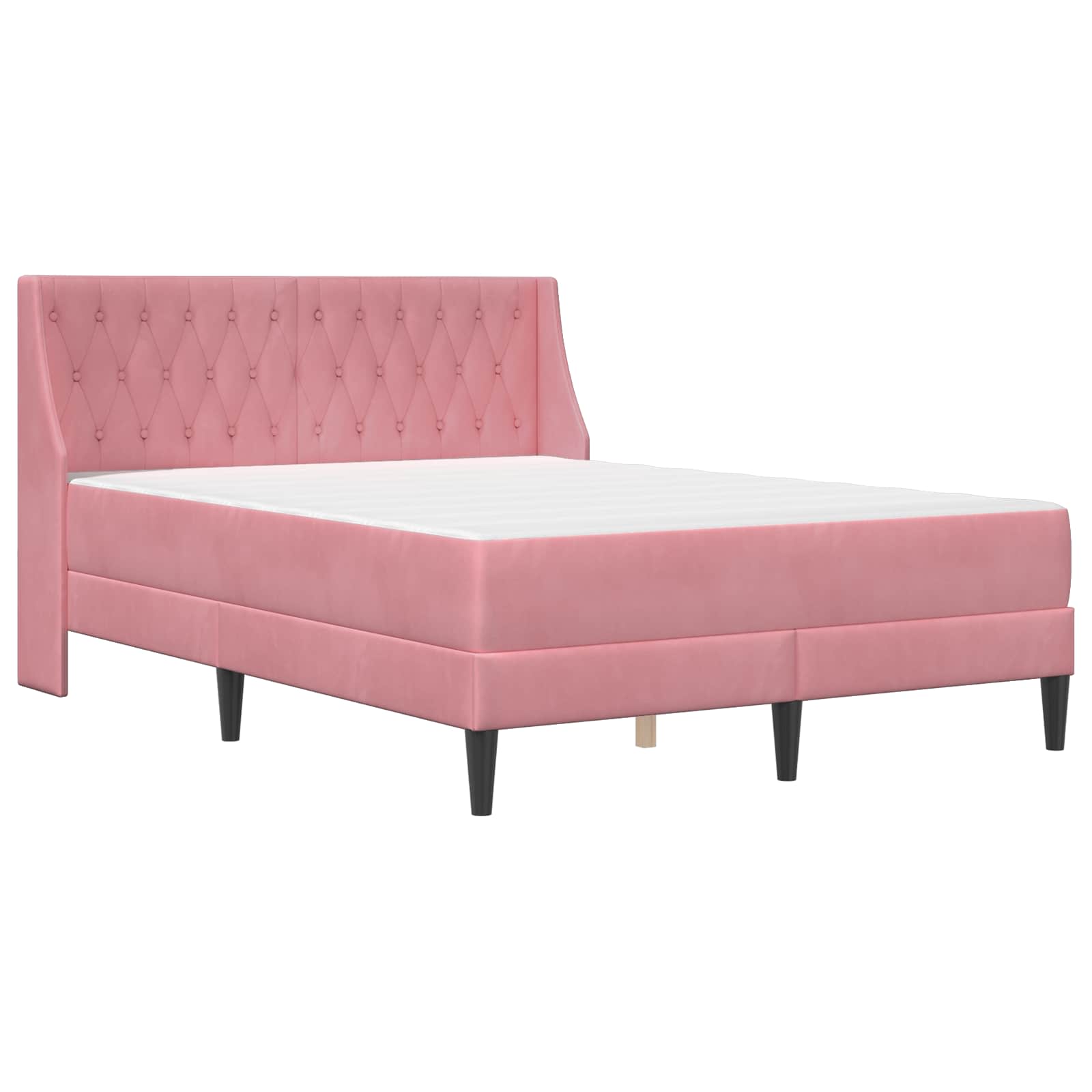 Struttura letto con materasso con testiera 2 pcs Rosa Velluto 3414792