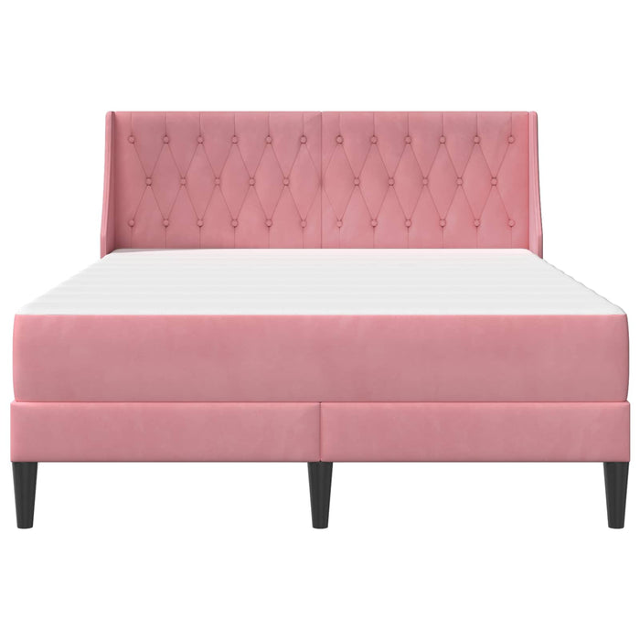 Struttura letto con materasso con testiera 2 pcs Rosa Velluto 3414792