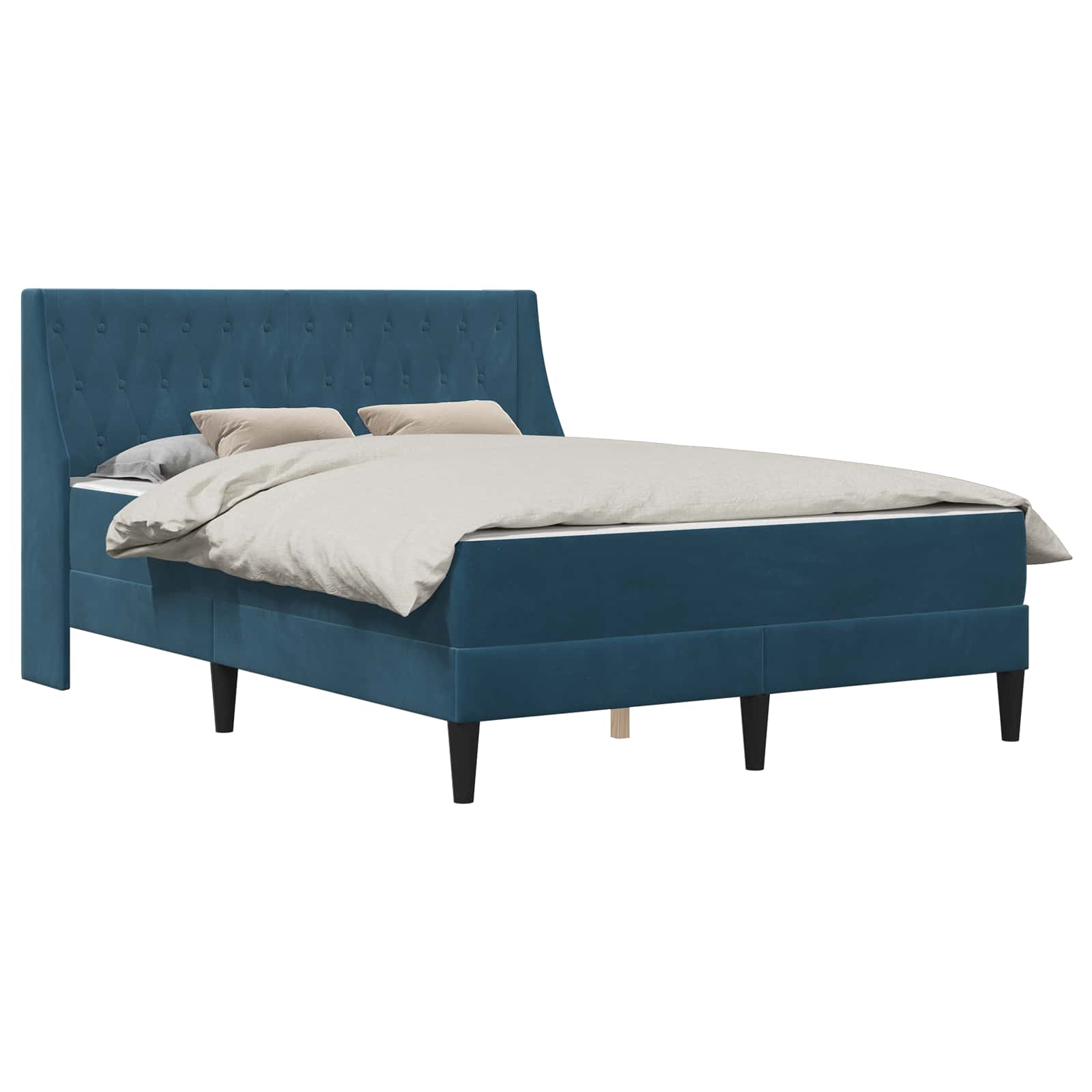Struttura letto con materasso con testiera 2 pcs Blu Velluto 3414794