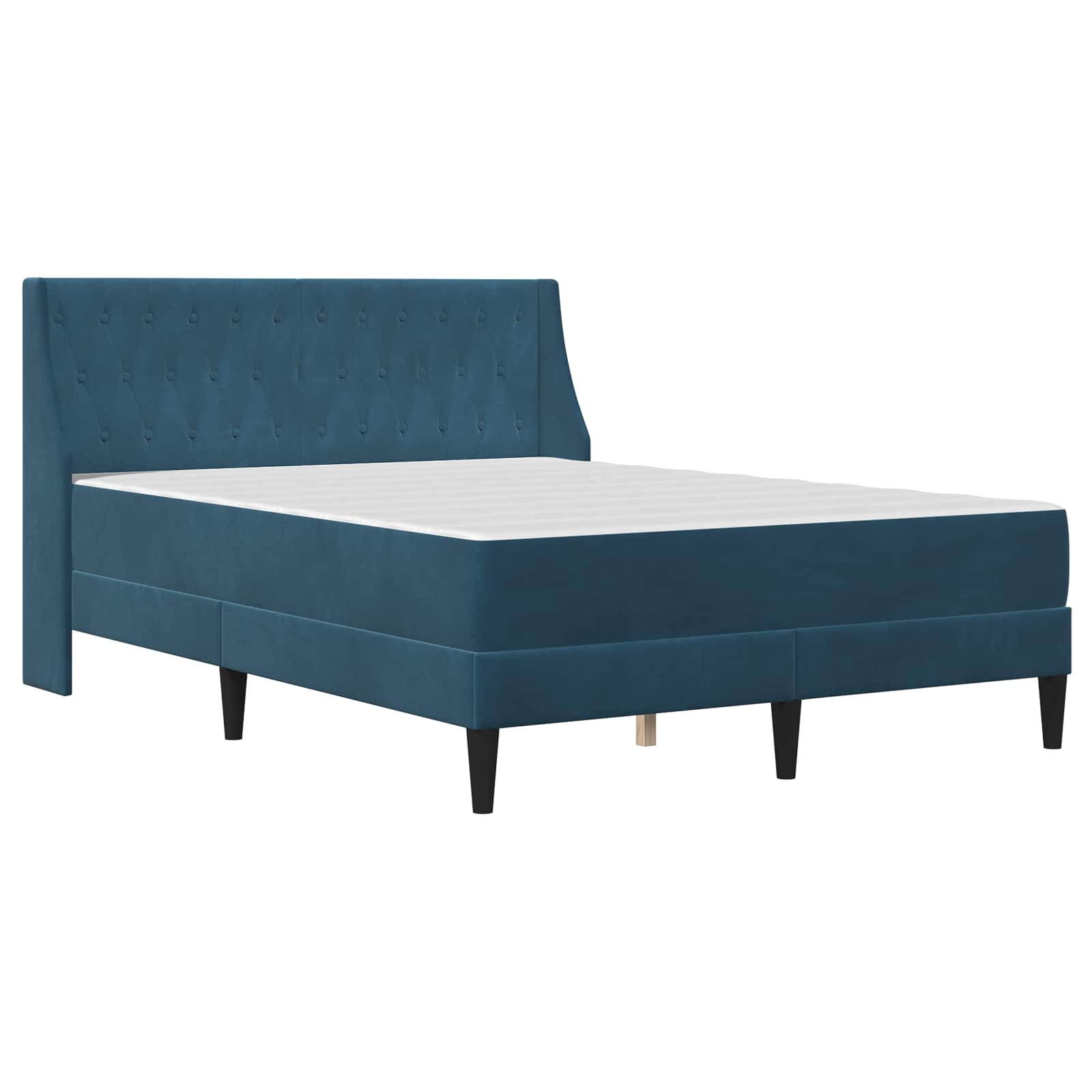 Struttura letto con materasso con testiera 2 pcs Blu Velluto 3414794