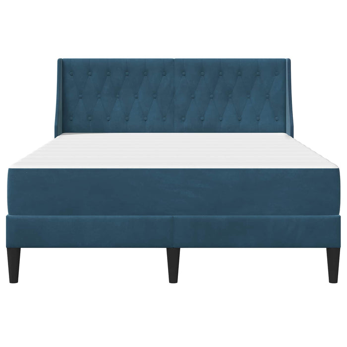 Struttura letto con materasso con testiera 2 pcs Blu Velluto 3414794