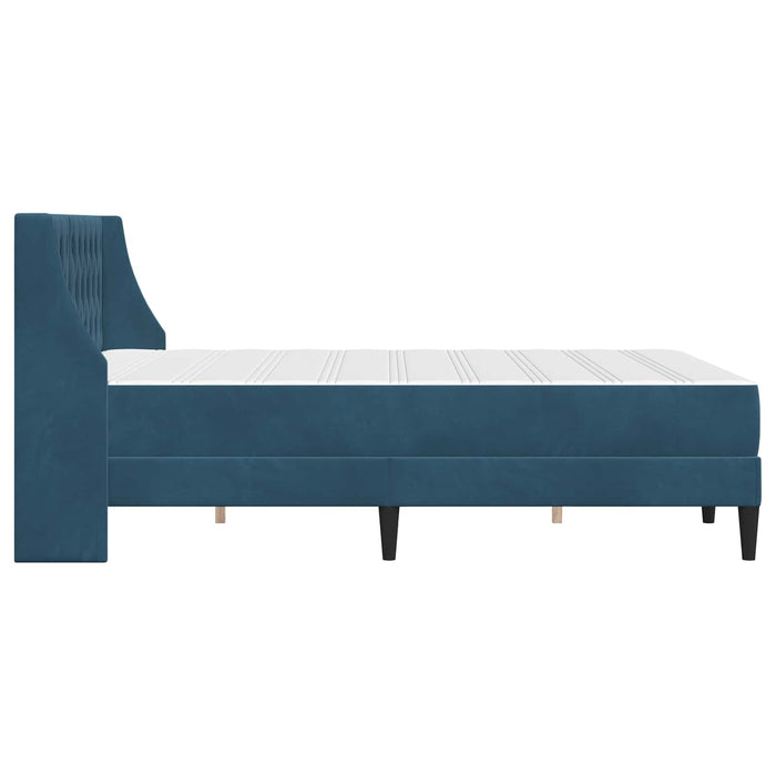 Struttura letto con materasso con testiera 2 pcs Blu Velluto 3414794