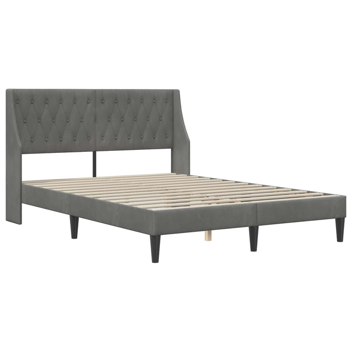 Struttura letto con materasso 2 pcs Grigio scuro Velluto 3414802
