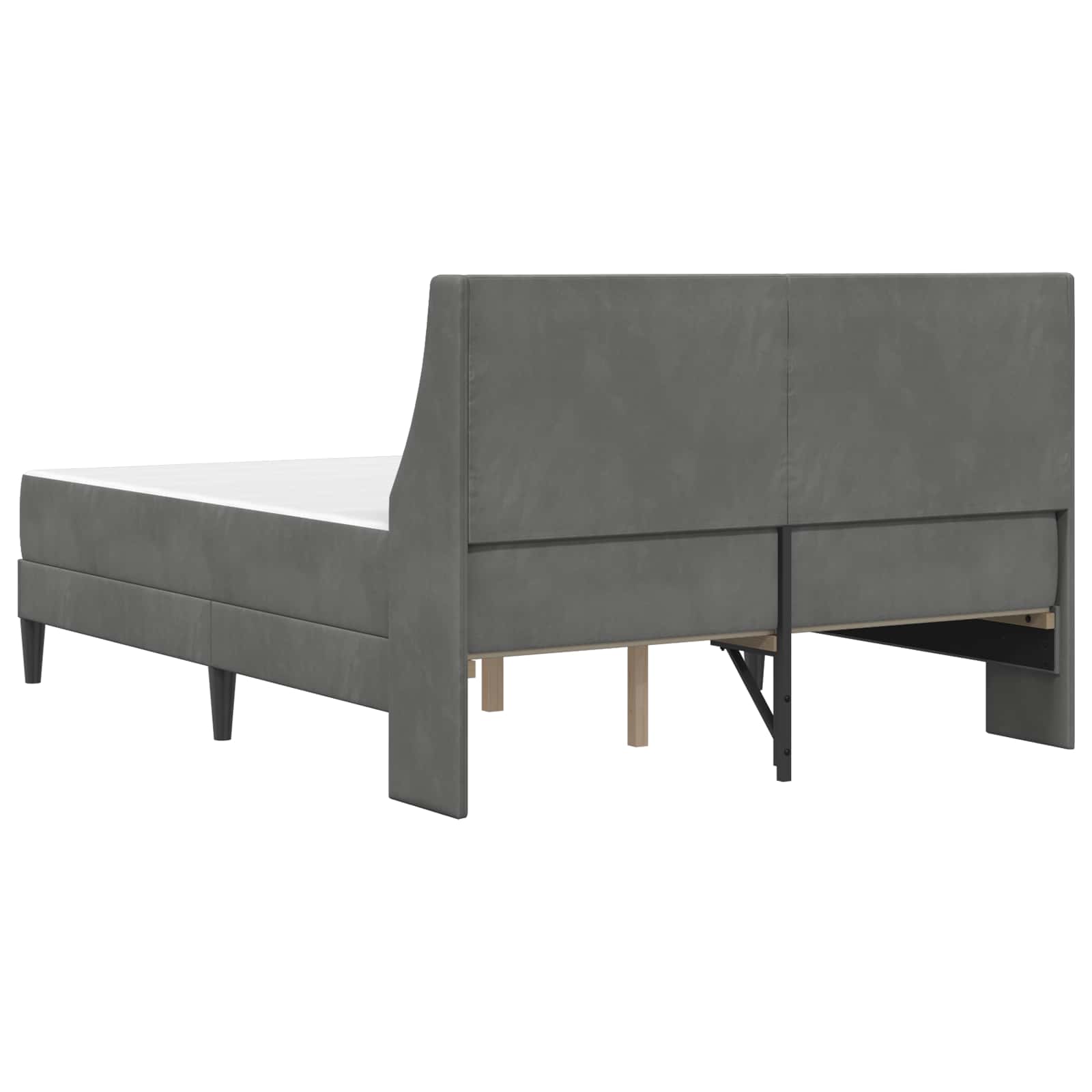Struttura letto con materasso 2 pcs Grigio scuro Velluto 3414802