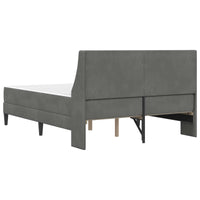 Struttura letto con materasso 2 pcs Grigio scuro Velluto 3414802