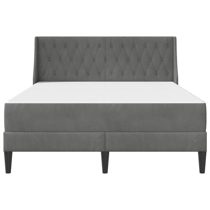 Struttura letto con materasso 2 pcs Grigio scuro Velluto 3414802