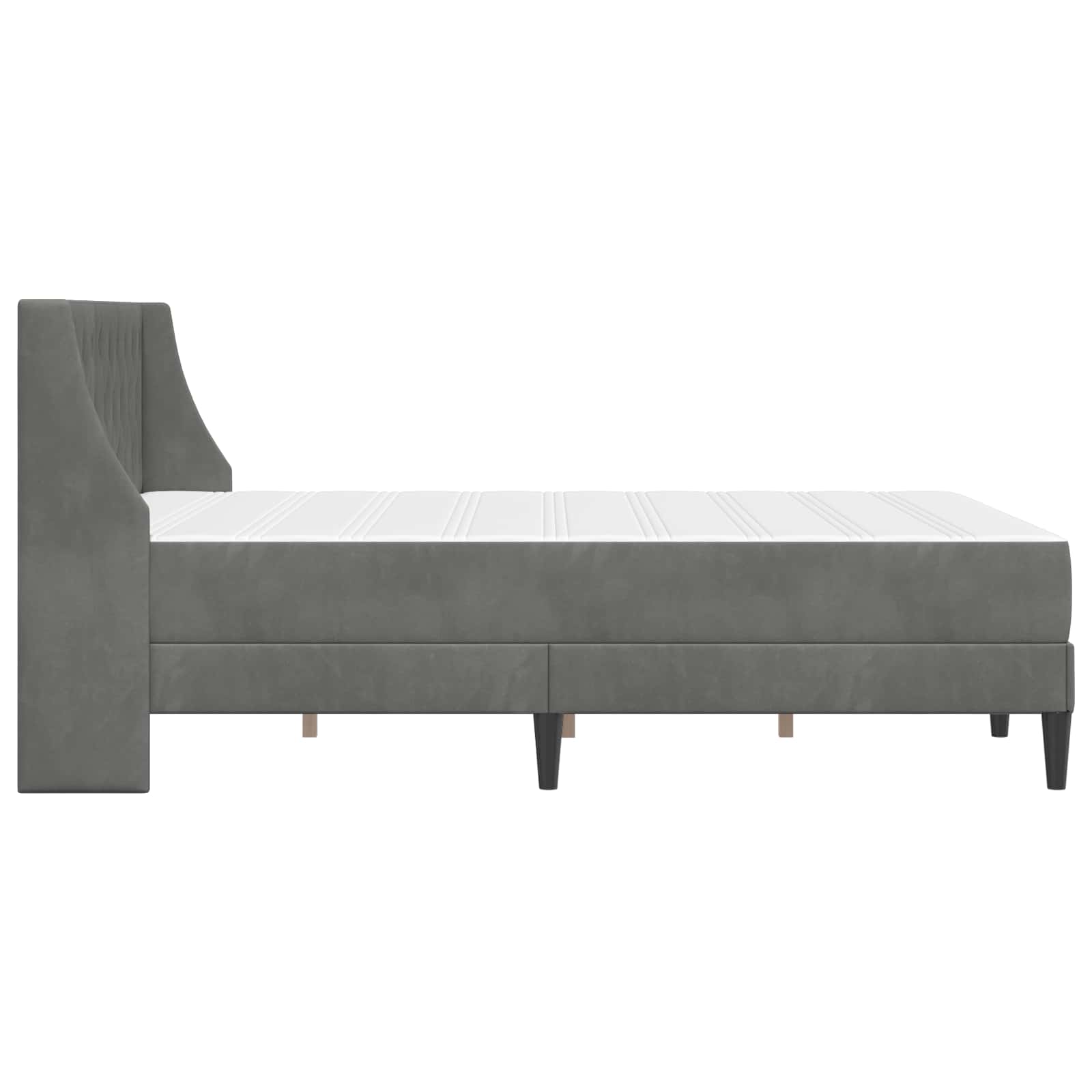 Struttura letto con materasso 2 pcs Grigio scuro Velluto 3414802