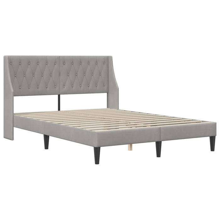 Struttura letto con materasso 2 pcs Grigio chiaro Velluto 3414807