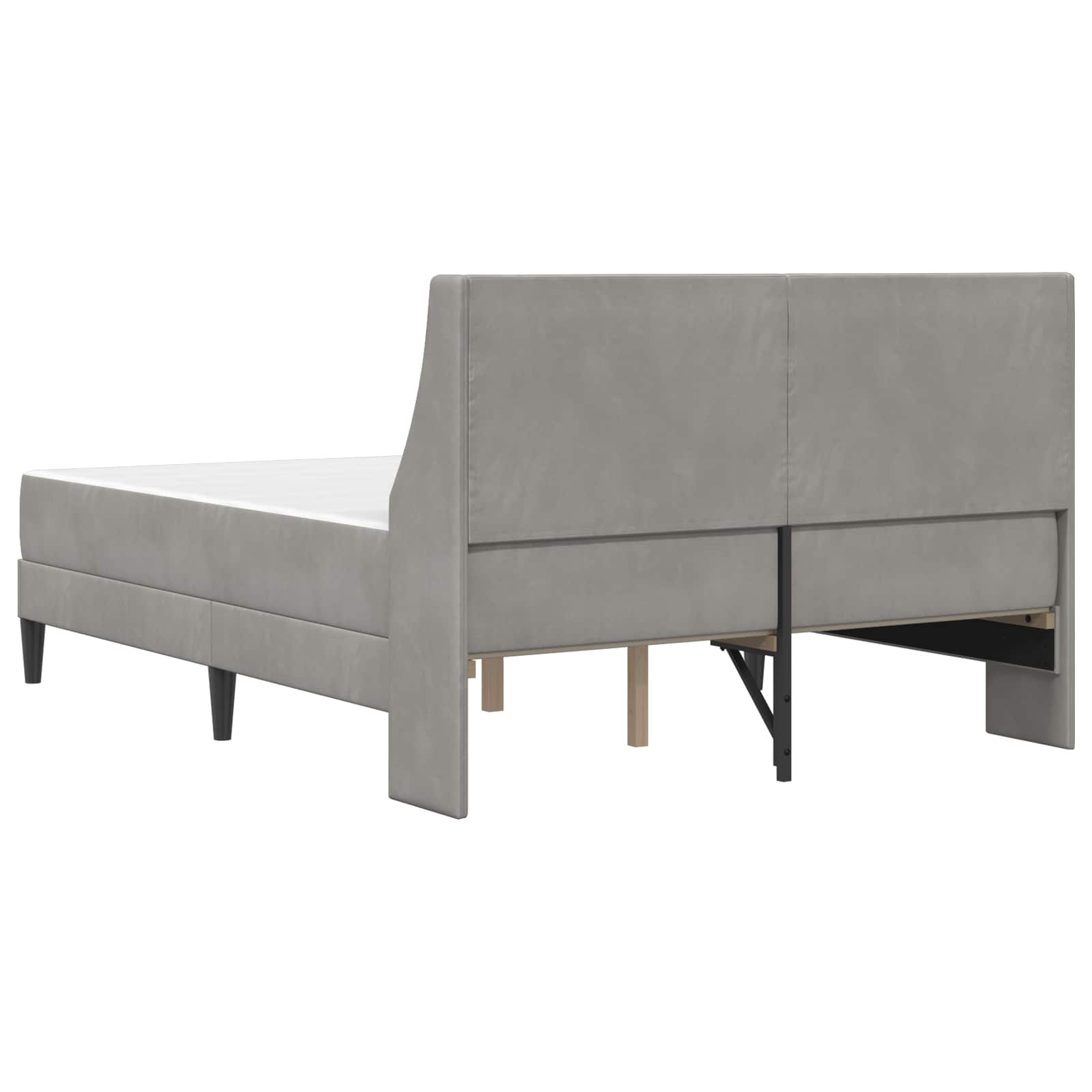 Struttura letto con materasso 2 pcs Grigio chiaro Velluto 3414807