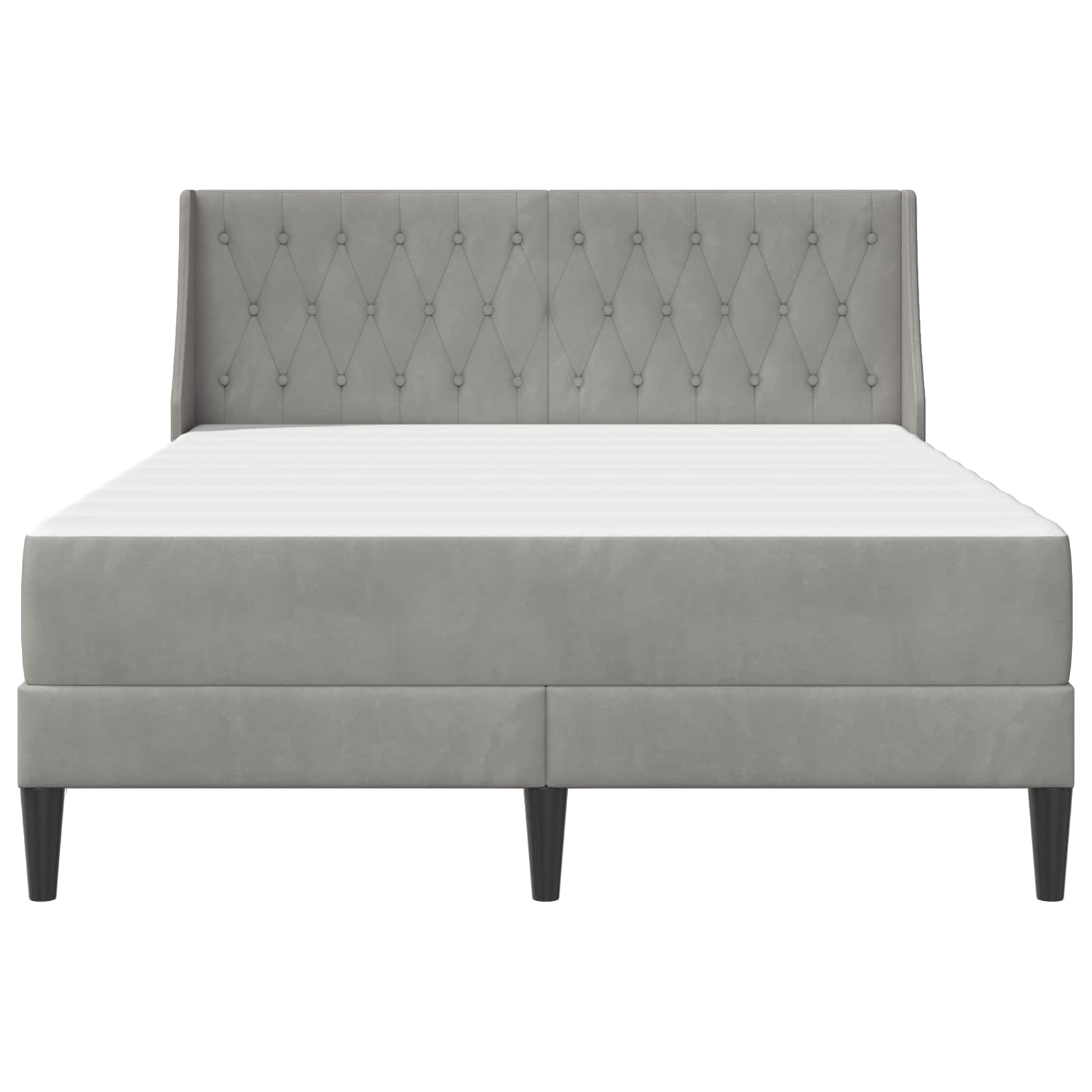 Struttura letto con materasso 2 pcs Grigio chiaro Velluto 3414807