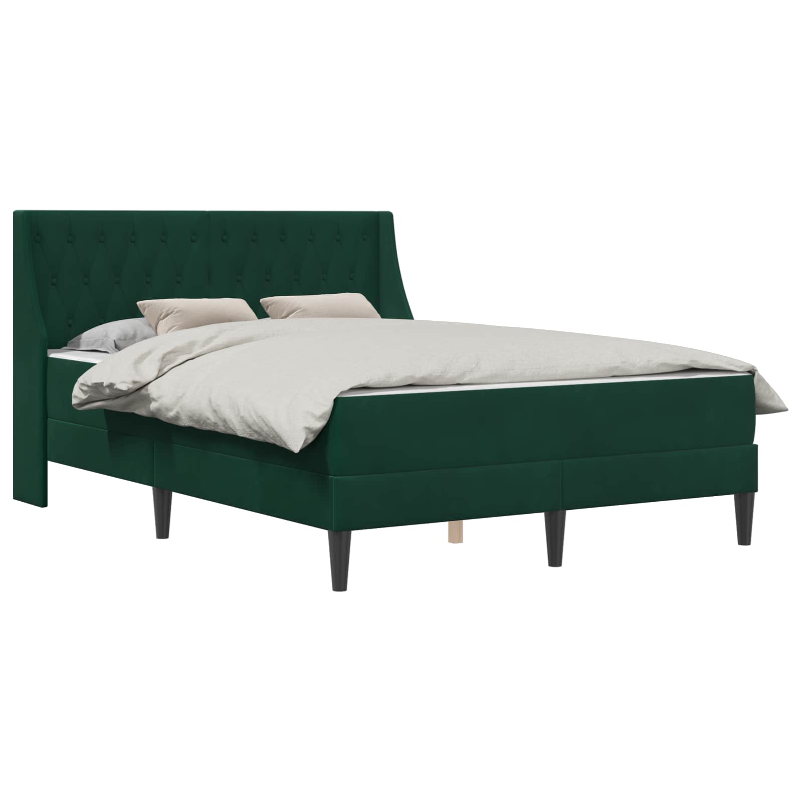 Struttura letto con materasso 2 pcs Verde Scuro Velluto 3414809