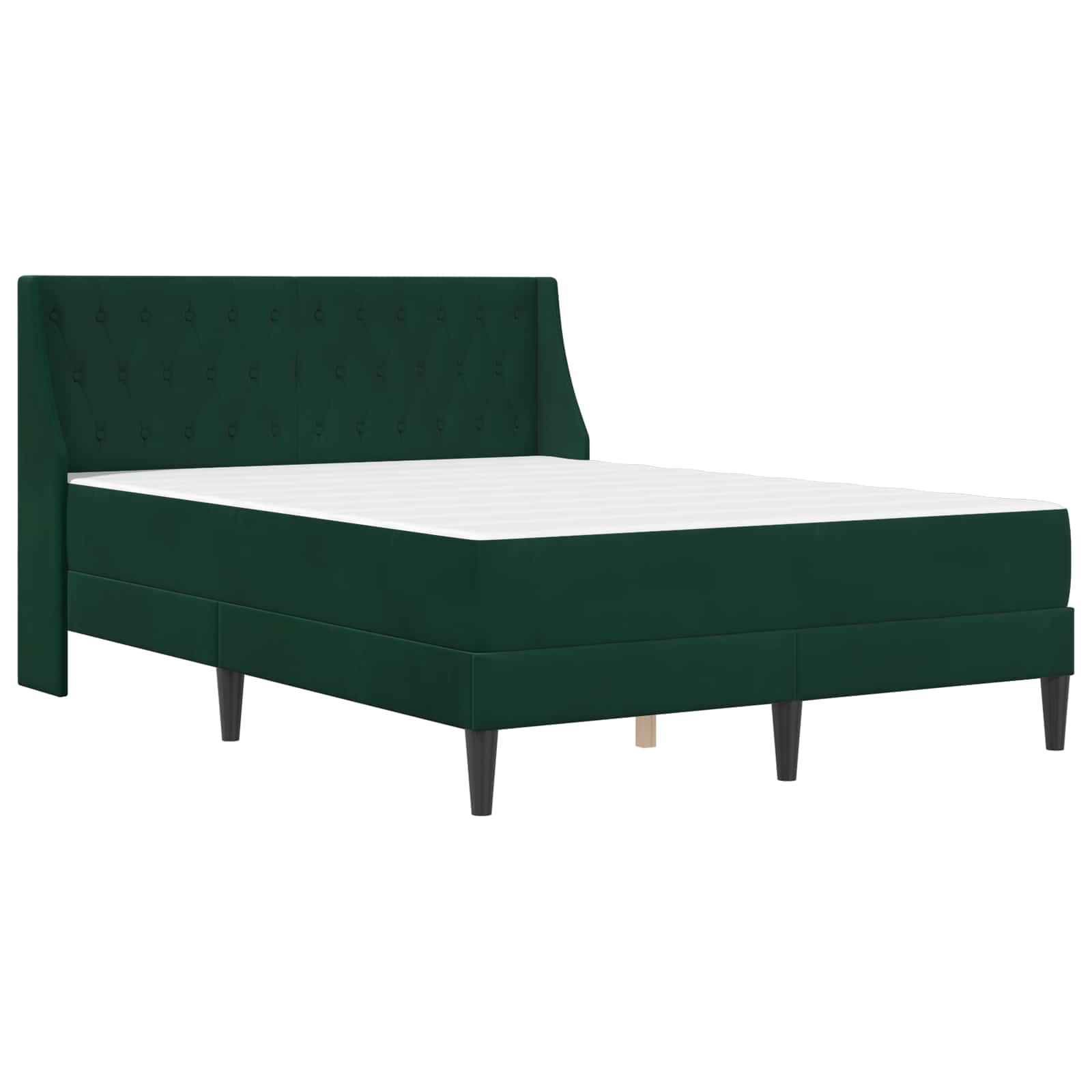 Struttura letto con materasso 2 pcs Verde Scuro Velluto 3414809