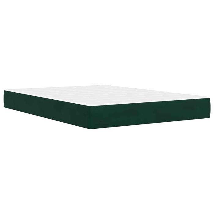 Struttura letto con materasso 2 pcs Verde Scuro Velluto 3414809