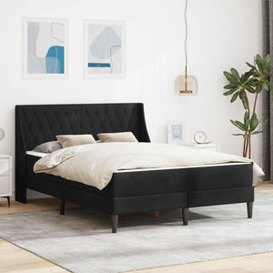 Struttura letto con materasso con testiera 2 pcs Nero Velluto 3414811
