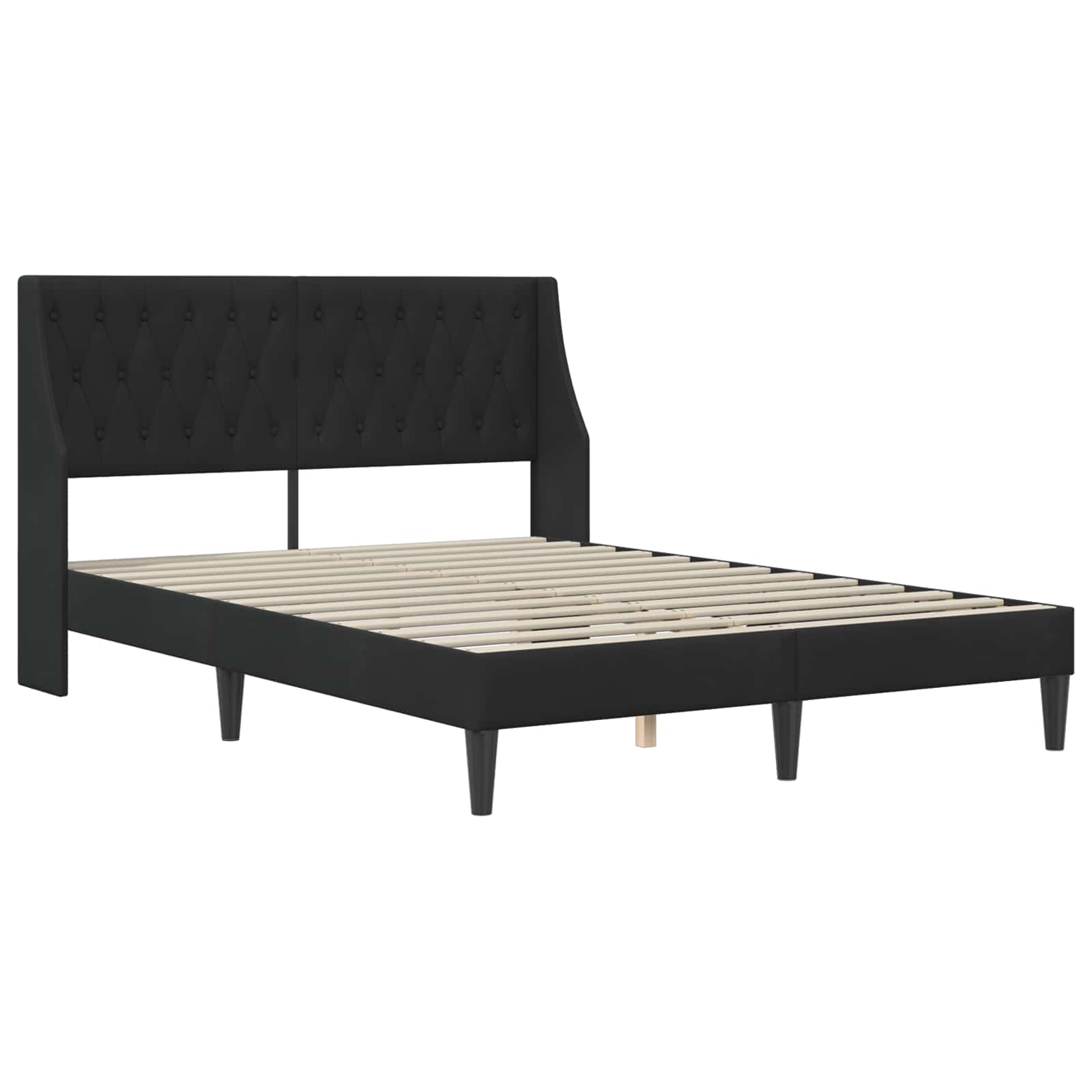 Struttura letto con materasso con testiera 2 pcs Nero Velluto 3414811
