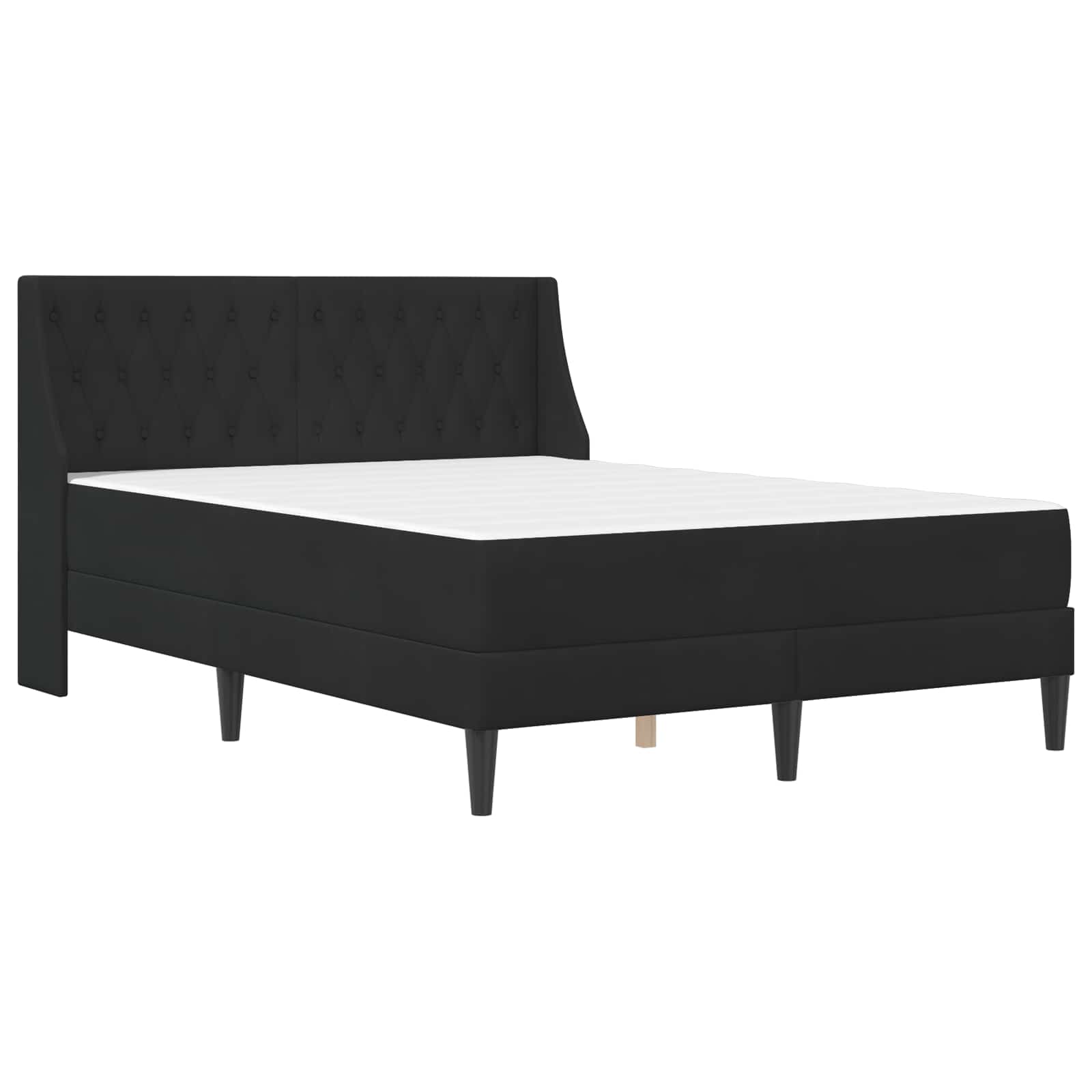 Struttura letto con materasso con testiera 2 pcs Nero Velluto 3414817