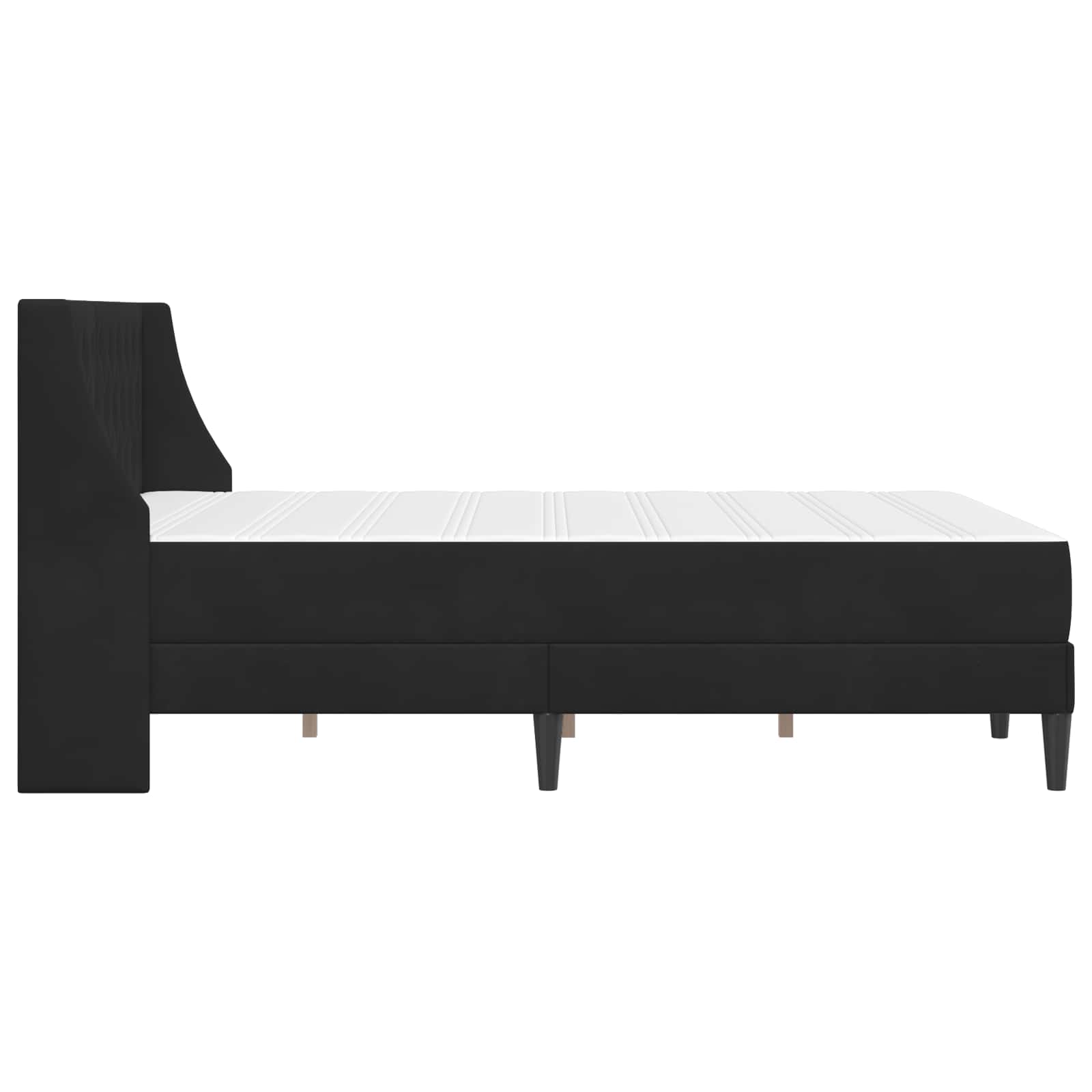 Struttura letto con materasso con testiera 2 pcs Nero Velluto 3414817