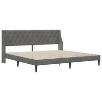 Struttura letto con materasso 2 pcs Grigio scuro Velluto 3414820