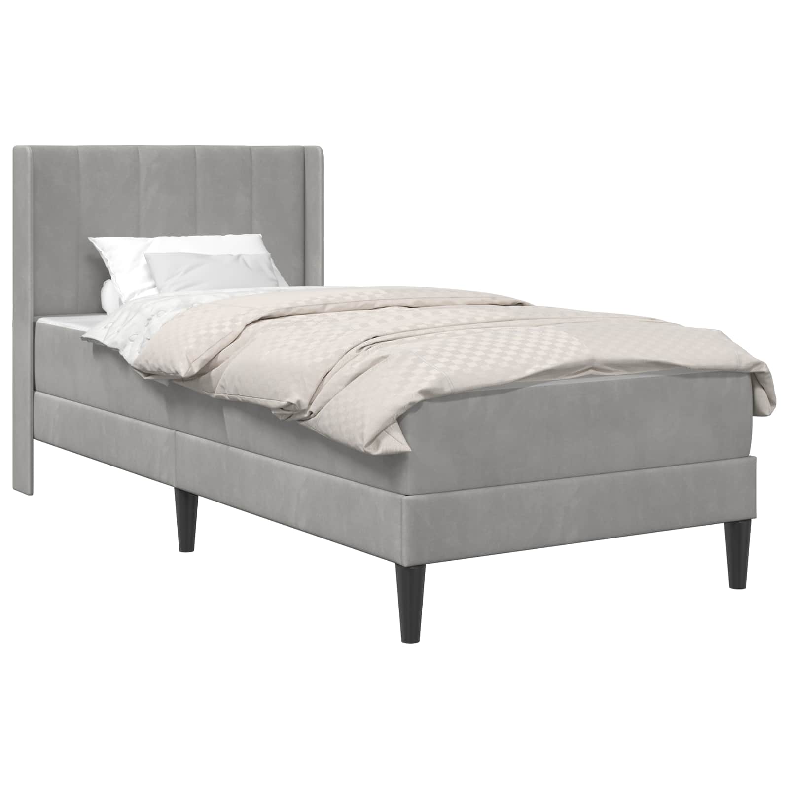 Struttura del letto Grigio chiaro 80 x 200 cm Velluto 3414825