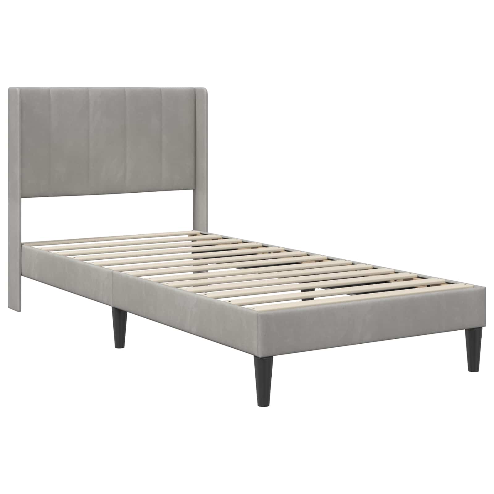 Struttura del letto Grigio chiaro 80 x 200 cm Velluto 3414825