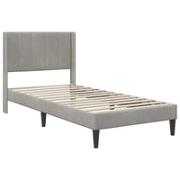 Struttura letto con materasso 2 pcs Grigio chiaro Velluto 3414843