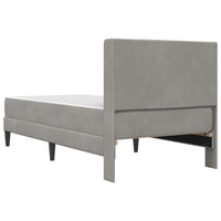 Struttura letto con materasso 2 pcs Grigio chiaro Velluto 3414843