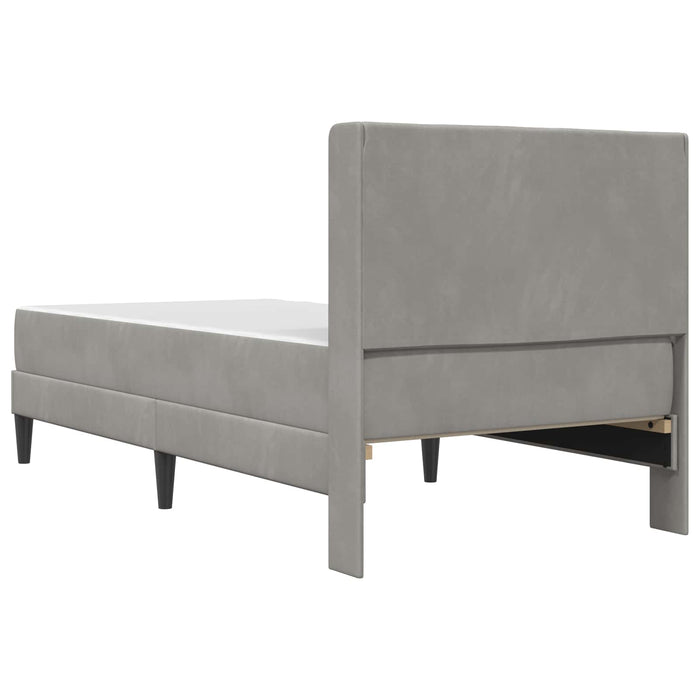 Struttura letto con materasso 2 pcs Grigio chiaro Velluto 3414843