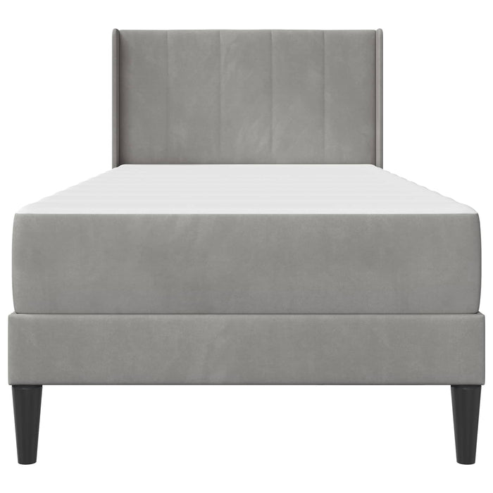 Struttura letto con materasso 2 pcs Grigio chiaro Velluto 3414843
