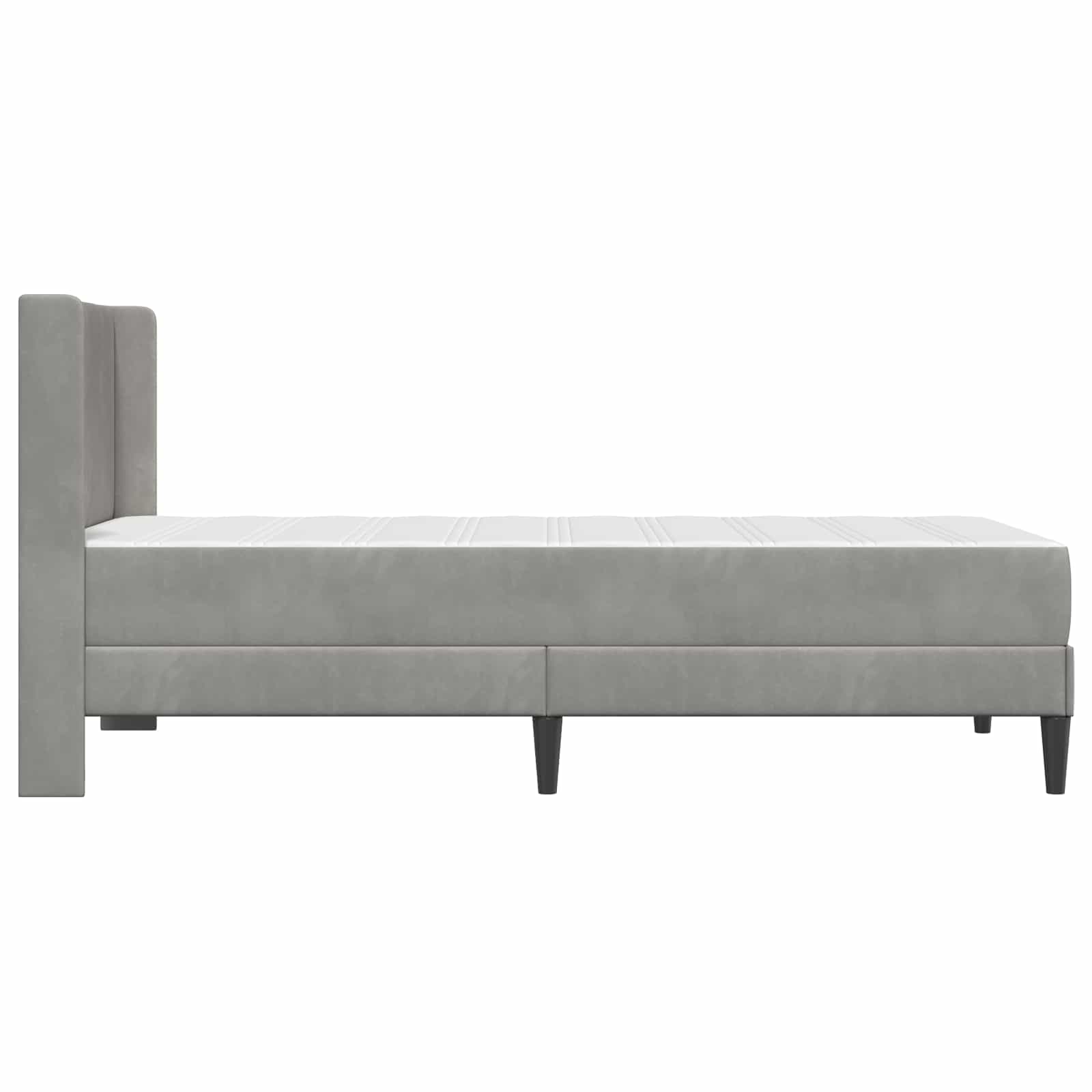 Struttura letto con materasso 2 pcs Grigio chiaro Velluto 3414843