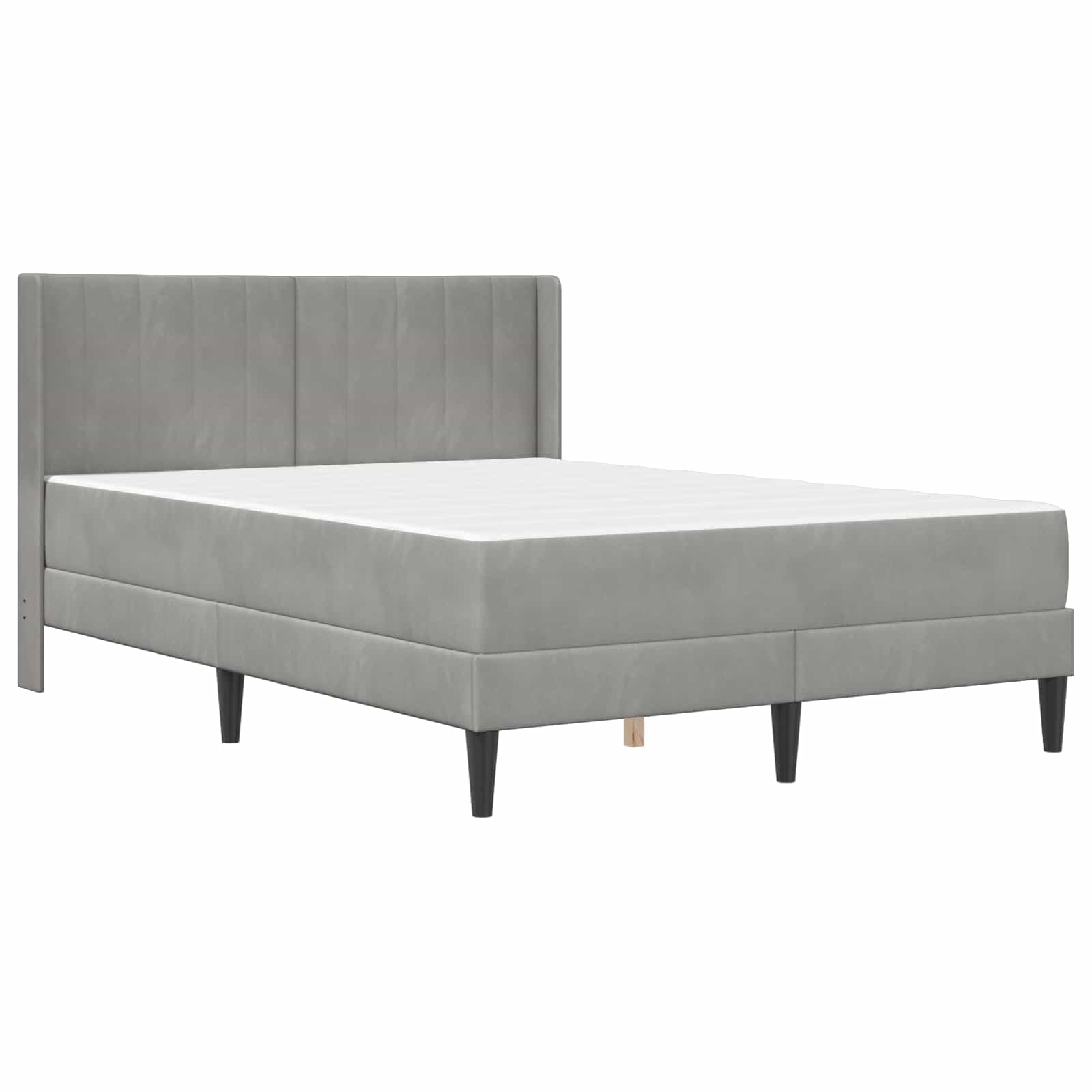 Struttura letto con materasso 2 pcs Grigio chiaro Velluto 3414861