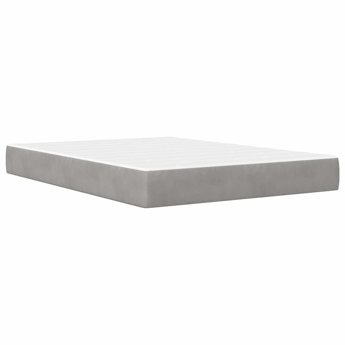 Struttura letto con materasso 2 pcs Grigio chiaro Velluto 3414861